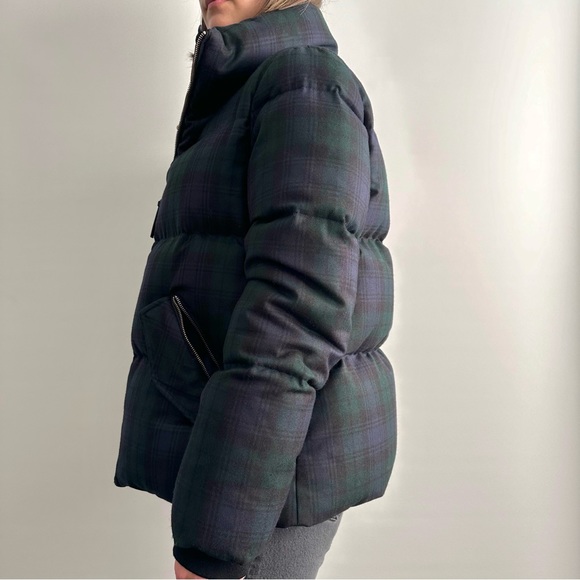 Mackage Mirri Plaid Puffer Jacket Blue Green - Picture 10 of 12